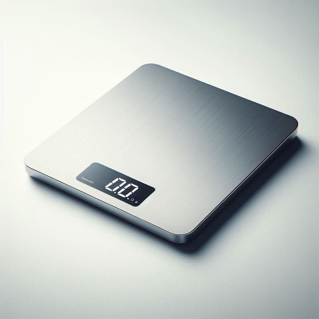 Báscula digital de cocina de acero inoxidable con pantalla LCD
