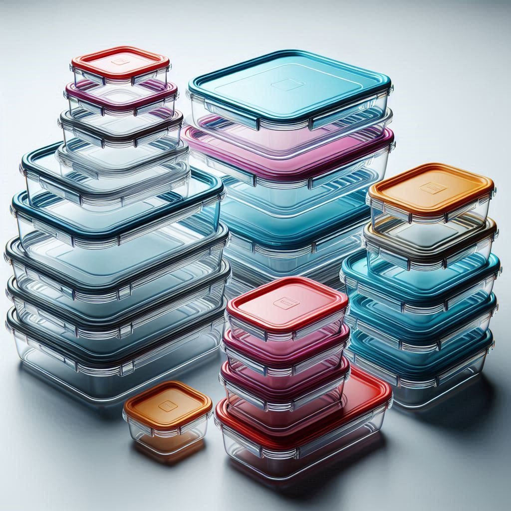 Recipientes herméticos de vidrio rectangulares para conservar alimentos
